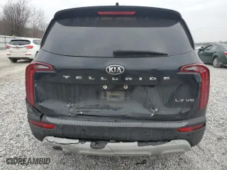 2020 Kia Telluride LX with VIN 5XYP24HCXLG079786, listed as a Copart auction lot 43041695 with 112,307 mi miles and Salvage Title. Bid and sale history available at carsss.com. Image 6.