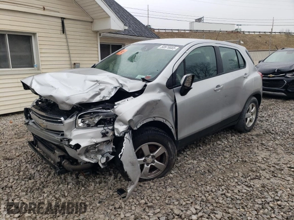 2016 Chevrolet Trax LS with VIN 3GNCJNSB1GL265505, listed as a Copart auction lot 50975665 with 94,391 mi miles and Salvage Title. Bid and sale history available at carsss.com. Image 1.
