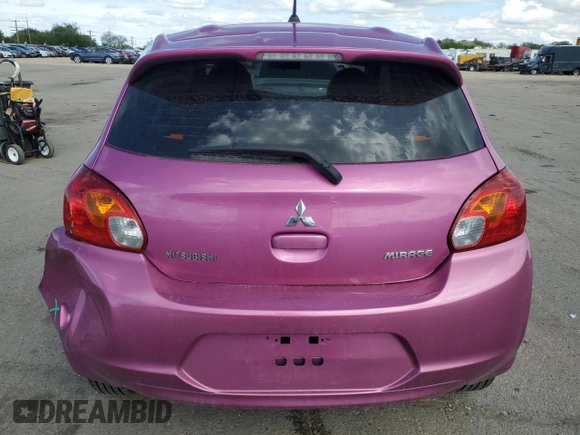 2015 Mitsubishi Mirage DE with VIN ML32A3HJ5FH044657, listed as a Copart auction lot 56916395 with 48,321 mi miles and Salvage title. Bid and sale history available at DreamBid. Image 6.