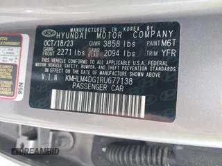 2024 Hyundai Elantra SEL с VIN KMHLM4DG1RU677138, выставлен на аукционе IAAI как лот 42788855 с пробегом 36 696 миль миль и . История ставок и продаж доступна на DreamBid. Изображение 9.