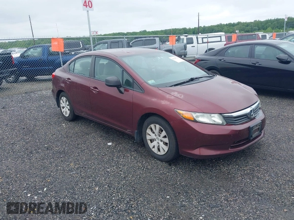 2012 Honda Civic LX z VIN 2HGFB2F55CH600274, wystawiony jako IAAI lot #42225760 z przebiegiem 249 516 mil mil oraz . Historia ofert i sprzedaży dostępna na DreamBid. Obrazek 1.