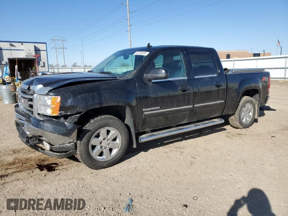 2013 GMC Sierra 1500 SLT with VIN 3GTP2WE73DG367638, listed as a Copart auction lot 52028535 with 140,086 mi miles and Salvage title. Bid and sale history available at DreamBid. Image 1.