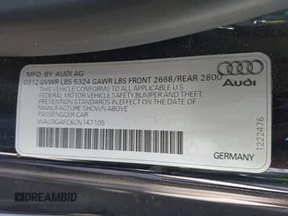 2012 Audi A7 Prestige with VIN WAU3GAFC6CN147105, listed as a IAAI auction lot 42096222 with 60,166 mi miles and . Bid and sale history available at DreamBid. Image 9.