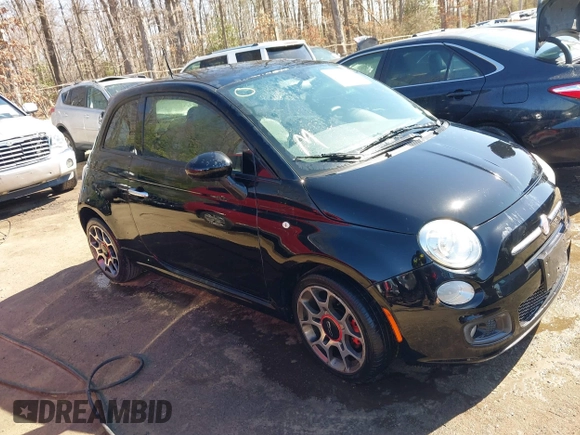 2014 FIAT 500 Sport with VIN 3C3CFFBRXET288618, listed as a IAAI auction lot 41803908 with 100,718 mi miles. Bid and sale history available at carsss.com. Image 1.