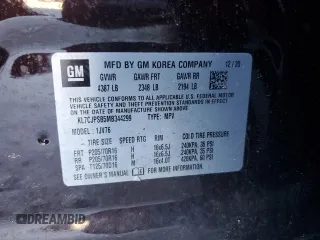 2021 Chevrolet Trax LT z VIN KL7CJPSB5MB344299, wystawiony jako Copart lot #45540525 z przebiegiem Nie podano mil oraz Szkoda całkowita • Salvage title. Historia ofert i sprzedaży dostępna na DreamBid. Obrazek 14.