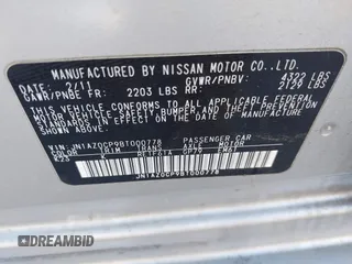 2011 Nissan LEAF SL-e z VIN JN1AZ0CP9BT000778, wystawiony jako IAAI lot #41655461 z przebiegiem 99 048 mil mil oraz . Historia ofert i sprzedaży dostępna na DreamBid. Obrazek 9.