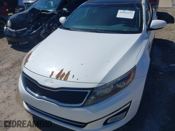 2015 Kia Optima SX Turbo with VIN 5XXGR4A62FG391450, listed as a IAAI auction lot 41692233 with 144,761 mi miles. Bid and sale history available at carsss.com. Image 6.