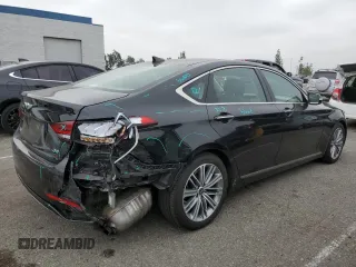 2018 Genesis G80 3.8L with VIN KMHGN4JE5JU238787, listed as a Copart auction lot 62377095 with 71,405 mi miles and Salvage title. Bid and sale history available at DreamBid. Image 3.