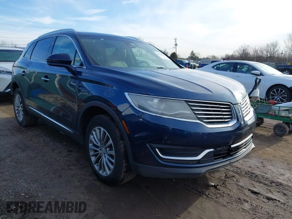 2017 Lincoln MKX Select with VIN 2LMPJ8KR9HBL25391, listed as a IAAI auction lot 41501001 with 101,696 mi miles. Bid and sale history available at carsss.com. Image 1.