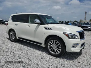 2017 Infiniti QX80 with VIN JN8AZ2NE3H9158872, listed as a Copart auction lot 52589435 with 116,980 mi miles and Salvage title. Bid and sale history available at DreamBid. Image 4.