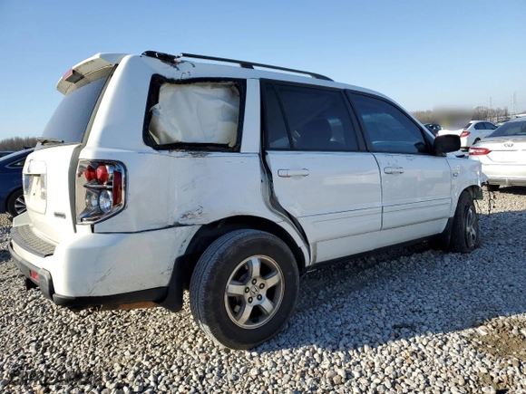 2006 Honda Pilot EX-L with VIN 2HKYF18556H545470, listed as a Copart auction lot 48614675 with 0 mi miles and Salvage Title. Bid and sale history available at carsss.com. Image 3.