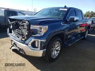 2019 GMC Sierra 1500 SLT z VIN 3GTU9DED5KG247264, wystawiony jako Copart lot #52669825 z przebiegiem 89 479 mil mil oraz Szkoda całkowita • Salvage title. Historia ofert i sprzedaży dostępna na DreamBid. Obrazek 1.