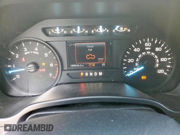 2018 Ford F-150 XL with VIN 1FTEW1E59JKF20623, listed as a Copart auction lot 58075035 with 66,949 mi miles and Salvage title. Bid and sale history available at DreamBid. Image 9.
