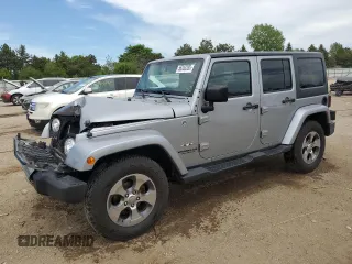 2017 Jeep Wrangler Unlimited Sahara z VIN 1C4BJWEG3HL593698, wystawiony jako Copart lot #56383285 z przebiegiem 82 169 mil mil oraz Szkoda całkowita • Salvage title. Historia ofert i sprzedaży dostępna na DreamBid. Obrazek 1.