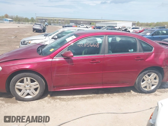 2010 Chevrolet Impala LT with VIN 2G1WB5EK1A1234447, listed as a IAAI auction lot 42115668 with 124,834 mi miles and . Bid and sale history available at DreamBid. Image 14.