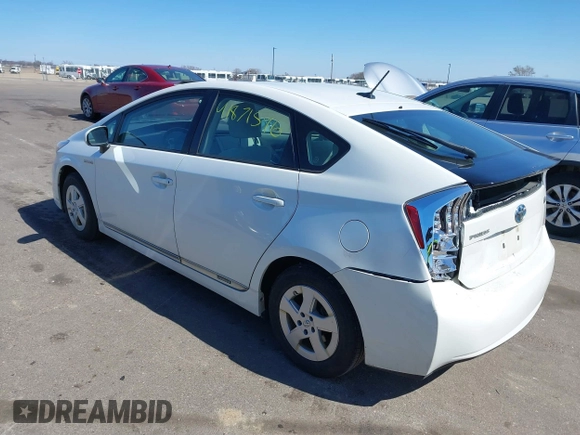 2011 Toyota Prius I with VIN JTDKN3DU1B0270124, listed as a IAAI auction lot 41871546 with 272,088 mi miles. Bid and sale history available at carsss.com. Image 3.
