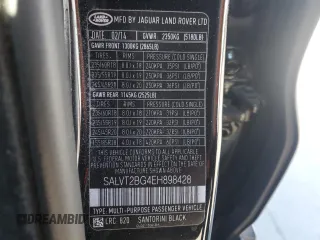 2014 Land Rover Range Rover Evoque Dynamic with VIN SALVT2BG4EH898428, listed as a Copart auction lot 82981254 with 63,026 mi miles and Salvage title. Bid and sale history available at DreamBid. Image 14.