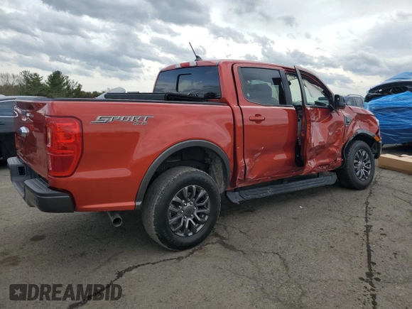 2022 Ford Ranger XL with VIN 1FTER4FH0NLD43915, listed as a Copart auction lot 51704935 with 38,176 mi miles and Salvage Title. Bid and sale history available at DreamBid. Image 3.
