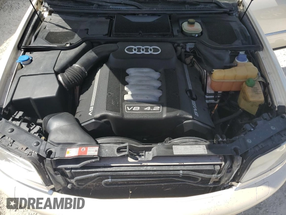 2000 Audi A8 with VIN WAUFL54D5YN006447, listed as a Copart auction lot 77151504 with Not provided miles and Salvage title. Bid and sale history available at DreamBid. Image 11.
