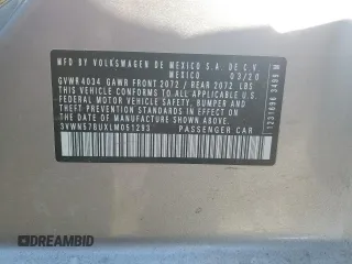 2020 Volkswagen Jetta S z VIN 3VWN57BUXLM051293, wystawiony jako Copart lot #43318015 z przebiegiem 89 081 mil mil oraz Szkoda całkowita • Salvage title. Historia ofert i sprzedaży dostępna na DreamBid. Obrazek 14.