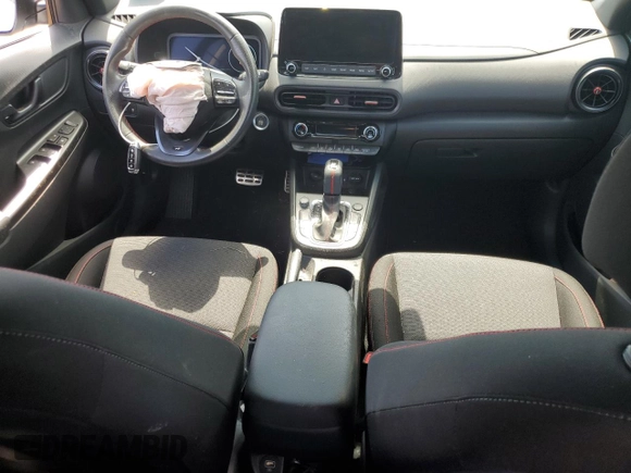 2023 Hyundai Kona N Line with VIN KM8K33A35PU025002, listed as a Copart auction lot 60696794 with 8,613 mi miles and Salvage Title. Bid and sale history available at carsss.com. Image 8.