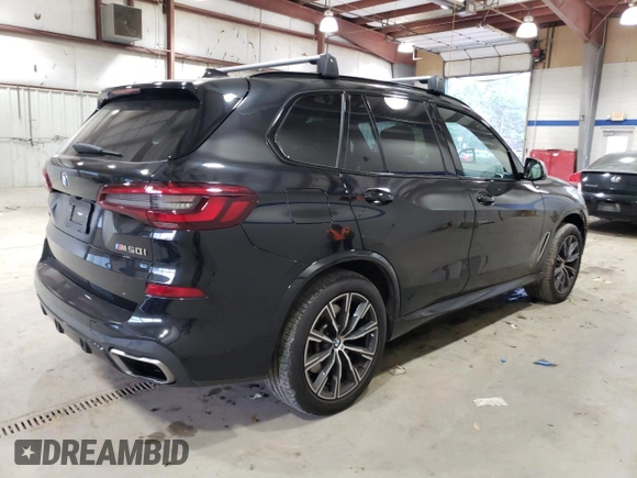 2022 BMW X5 M50i with VIN 5UXJU4C02N9K73275, listed as a Copart auction lot 85264594 with 40,804 mi miles and Salvage Title. Bid and sale history available at carsss.com. Image 3.
