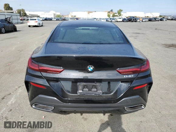 2020 BMW 8 Series 840i with VIN WBAGV2C04LCE26333, listed as a Copart auction lot 66553854 with 54,301 mi miles and Salvage Title. Bid and sale history available at DreamBid. Image 6.