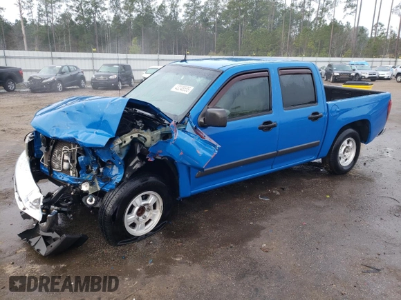 2008 GMC Canyon SLE1 with VIN 1GTCS13E788102512, listed as a Copart auction lot 43248555 with 0 mi miles and Salvage Title. Bid and sale history available at carsss.com. Image 1.