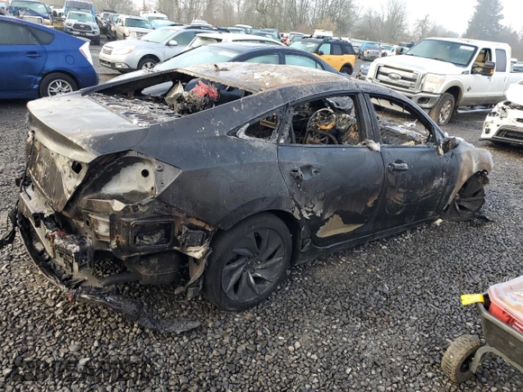2022 Honda Insight Touring with VIN 19XZE4F90NE000200, listed as a Copart auction lot 43374955 with Not Provided miles and Salvage Title. Bid and sale history available at carsss.com. Image 3.