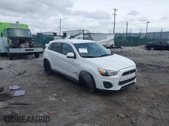 2014 Mitsubishi Outlander Sport ES with VIN 4A4AR3AU4EE013172, listed as a IAAI auction lot 41953645 with 145,322 mi miles. Bid and sale history available at carsss.com. Image 1.