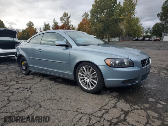 2007 Volvo C70 with VIN YV1MC68247J026004, listed as a Copart auction lot 78903064 with 118,059 mi miles and Salvage Title. Bid and sale history available at carsss.com. Image 4.