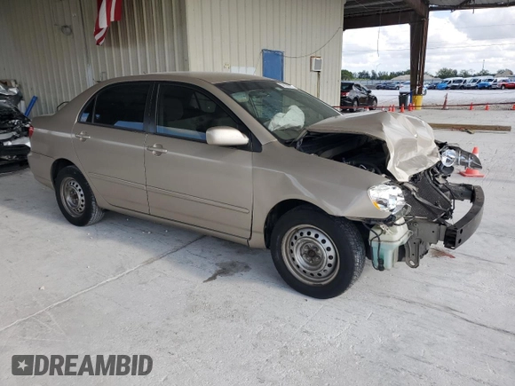 2005 Toyota Corolla CE with VIN 2T1BR32EF5C438107, listed as a Copart auction lot 56186175 with Not Provided miles and Clean Title. Bid and sale history available at DreamBid. Image 4.