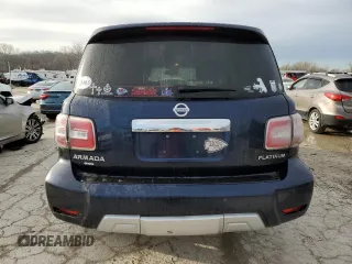 2017 Nissan Armada Platinum with VIN JN8AY2NE7H9703152, listed as a Copart auction lot 46479295 with 172,895 mi miles and Salvage Title. Bid and sale history available at carsss.com. Image 6.