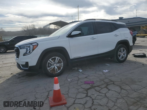 2022 GMC Terrain SLE with VIN 3GKALMEV9NL171089, listed as a Copart auction lot 47006345 with 38,926 mi miles and Salvage Title. Bid and sale history available at carsss.com. Image 1.