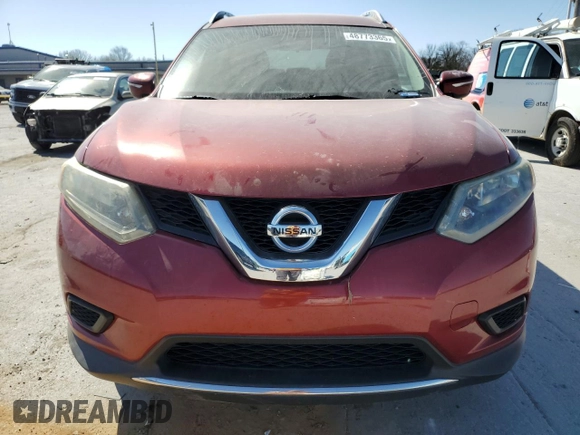 2014 Nissan Rogue SL with VIN 5N1AT2MV1EC818951, listed as a Copart auction lot 48773365 with 186,684 mi miles and Salvage Title. Bid and sale history available at carsss.com. Image 5.