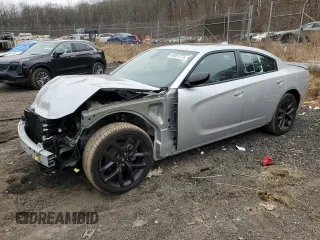 2023 Dodge Charger SXT with VIN 2C3CDXBG0PH598945, listed as a Copart auction lot 45007275 with 6,882 mi miles and Salvage Title. Bid and sale history available at carsss.com. Image 1.