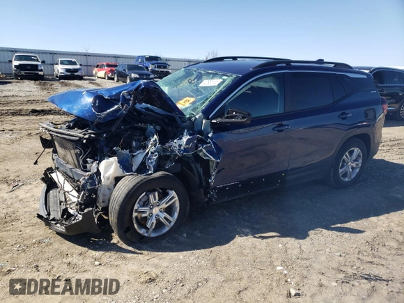 2022 GMC Terrain SLE with VIN 3GKALMEV4NL304406, listed as a Copart auction lot 47955155 with Not provided miles and Salvage title. Bid and sale history available at DreamBid. Image 1.