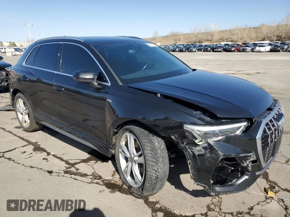 2020 Audi Q3 S line Premium Plus with VIN WA1EECF36L1040120, listed as a Copart auction lot 52399825 with 86,757 mi miles and Salvage title. Bid and sale history available at DreamBid. Image 4.