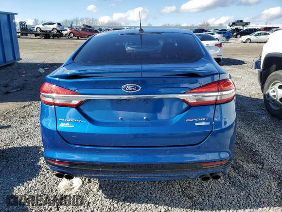 2017 Ford Fusion Sport with VIN 3FA6P0VP0HR378316, listed as a Copart auction lot 43107955 with 150,248 mi miles and Salvage Title. Bid and sale history available at carsss.com. Image 6.
