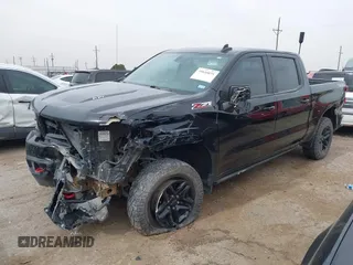 2021 Chevrolet Silverado 1500 LT Trail Boss with VIN 3GCPYFEL0MG173340, listed as a IAAI auction lot 38840038 with 57,253 mi miles and . Bid and sale history available at DreamBid. Image 2.