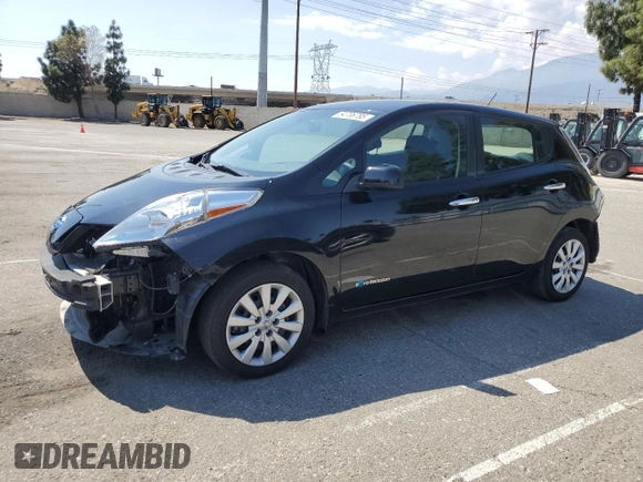 2016 Nissan LEAF S with VIN 1N4AZ0CP5GC308380, listed as a Copart auction lot 54706785 with 103,930 mi miles and Salvage Title. Bid and sale history available at carsss.com. Image 1.