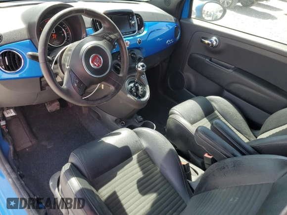 2016 FIAT 500 Sport z VIN 3C3CFFBR2GT145021, wystawiony jako Copart lot #58583265 z przebiegiem 58 424 mil mil oraz Szkoda całkowita • Salvage title. Historia ofert i sprzedaży dostępna na DreamBid. Obrazek 8.