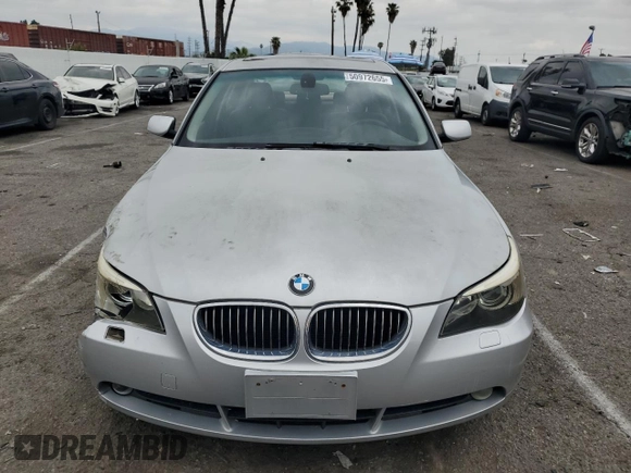 2006 BMW 5 Series 530i with VIN WBANE73546CM42338, listed as a Copart auction lot 50972655 with 133,483 mi miles and Salvage Title. Bid and sale history available at carsss.com. Image 5.