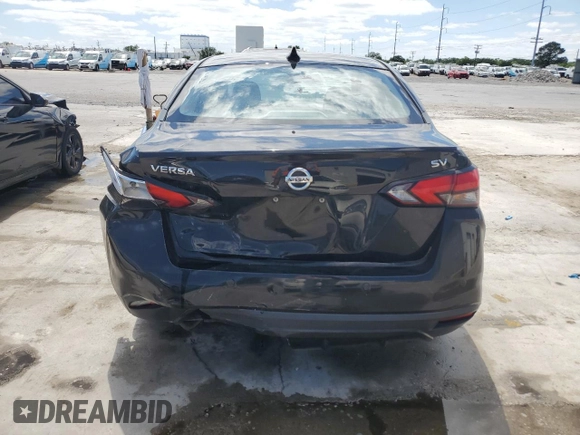 2021 Nissan Versa SV with VIN 3N1CN8EV5ML835444, listed as a Copart auction lot 52439955 with 104,773 mi miles and Salvage Title. Bid and sale history available at DreamBid. Image 6.