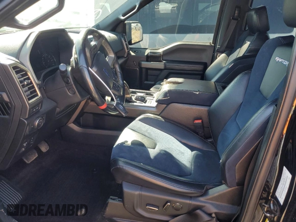 2020 Ford F-150 Raptor with VIN 1FTFW1RG0LFA72722, listed as a Copart auction lot 50240675 with 87,291 mi miles and Salvage Title. Bid and sale history available at carsss.com. Image 7.