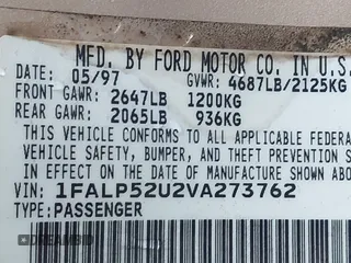 1997 Ford Taurus GL z VIN 1FALP52U2VA273762, wystawiony jako IAAI lot #41956536 z przebiegiem 177 340 mil mil oraz . Historia ofert i sprzedaży dostępna na DreamBid. Obrazek 9.