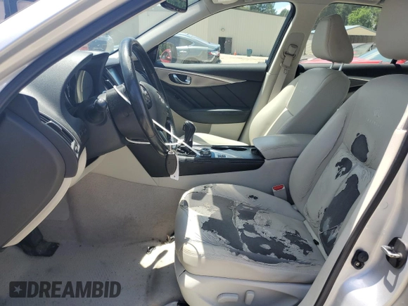 2014 Infiniti Q50 Premium with VIN JN1BV7AR7EM697072, listed as a Copart auction lot 60526535 with 227,626 mi miles and Salvage title. Bid and sale history available at DreamBid. Image 7.