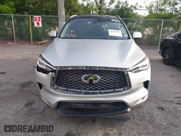 2021 Infiniti QX50 Luxe with VIN 3PCAJ5BA7MF105890, listed as a IAAI auction lot 42346569 with 26,784 mi miles and . Bid and sale history available at DreamBid. Image 12.