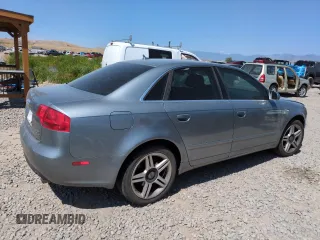 2007 Audi A4 2.0T with VIN WAUDF78EX7A024896, listed as a Copart auction lot 59593995 with 151,980 mi miles and Salvage title. Bid and sale history available at DreamBid. Image 3.