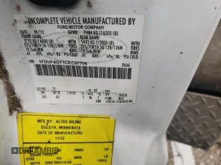 2012 Ford F-450 XL with VIN 1FDUF4GY1CEC97706, listed as a Copart auction lot 73559384 with Not Provided miles and Clean Title. Bid and sale history available at carsss.com. Image 12.